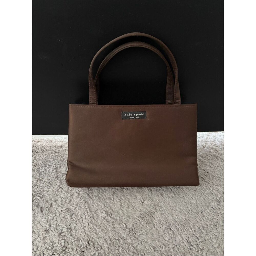 Vintage Kate Spade New York Nylon Brown Top Handle Bag